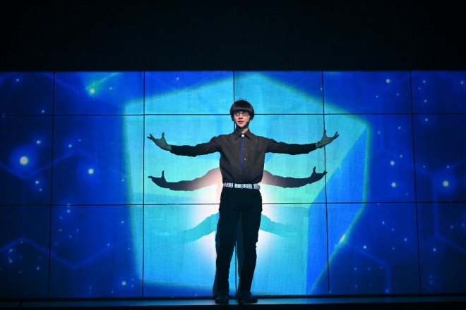 A scene from the final rehearsal of Blue Lock 4th STAGE